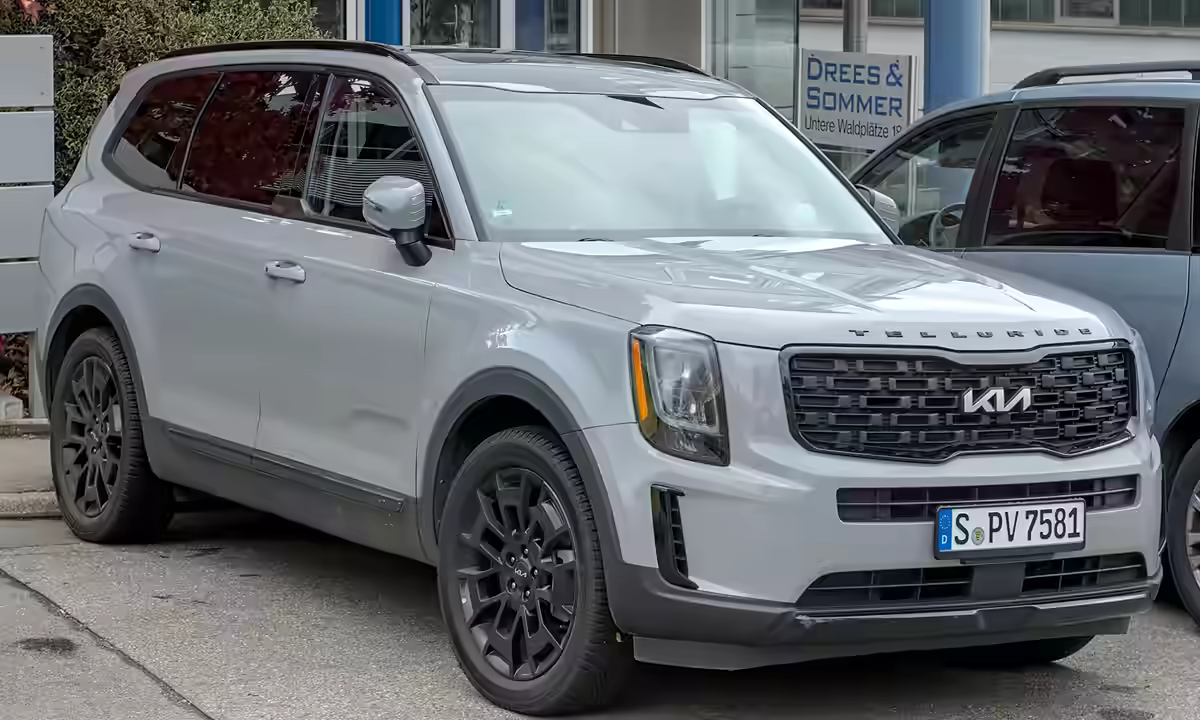 gray 2022 Kia Telluride parked on a street